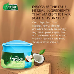 Vatika Naturals cream on hands applied to curly hair for hydration