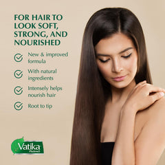 Vatika Naturals 150ml bottle held in hand showing compact travel-friendly size benefit