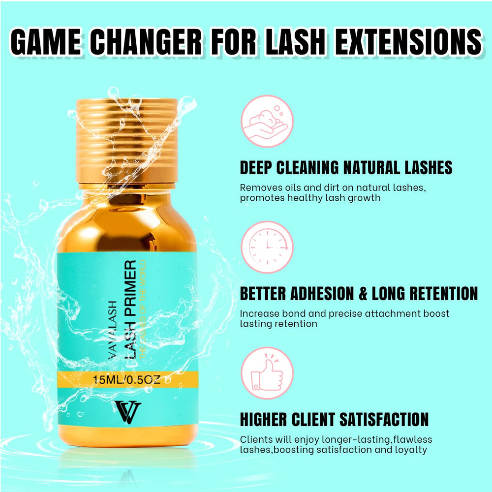 VAVALASH clear solution texture close-up highlighting gentle formulation