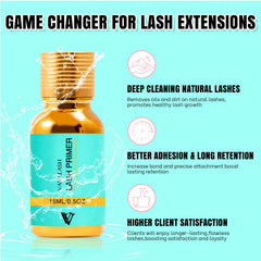 VAVALASH clear solution texture close-up highlighting gentle formulation