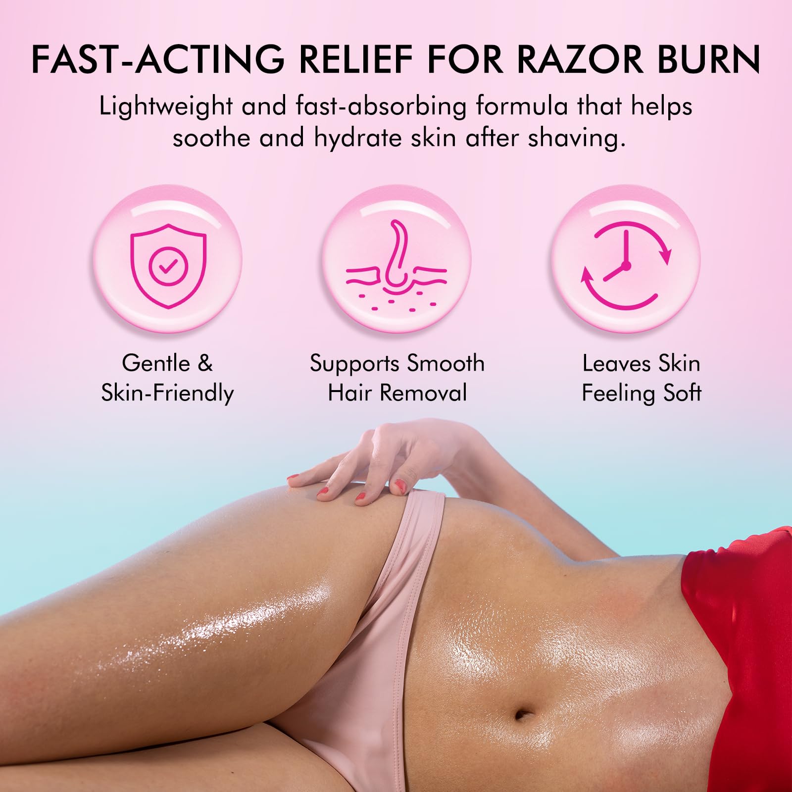 Before and after visual showing smoother skin and fewer bumps using Vceeoy oil