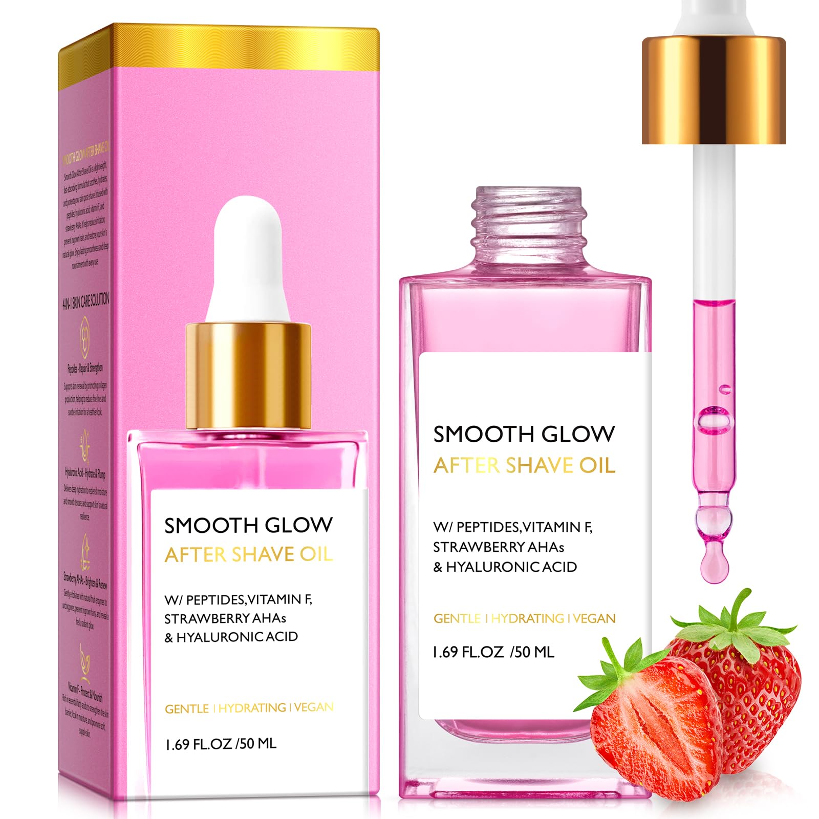 Vceeoy bottle front view showing strawberry vanilla scent and sleek packaging for hydration