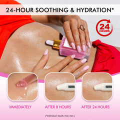 Close-up label on Vceeoy highlighting peptides hyaluronic acid and vitamin F benefits
