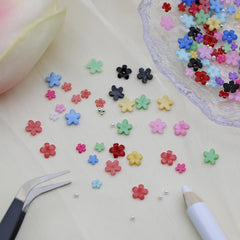 vceow on nail application showing finished manicure with floral accents
