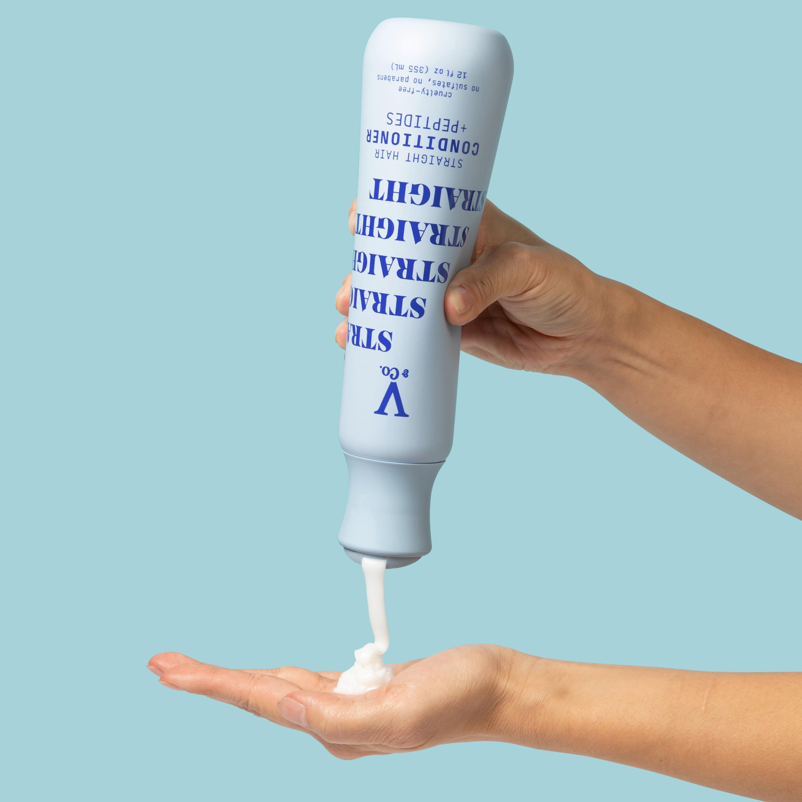 V&Co product label highlighting peptides and aloe for hair health