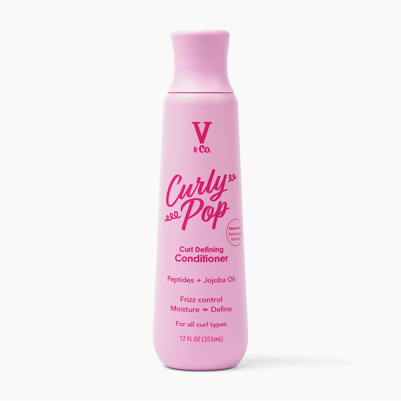 V&CO front bottle view showing label and size benefits