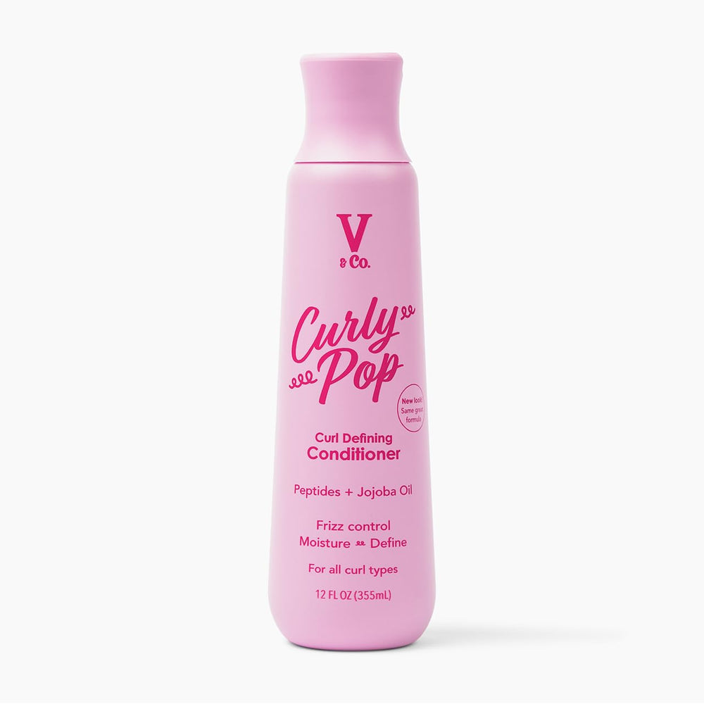 V&CO front bottle view showing label and size benefits