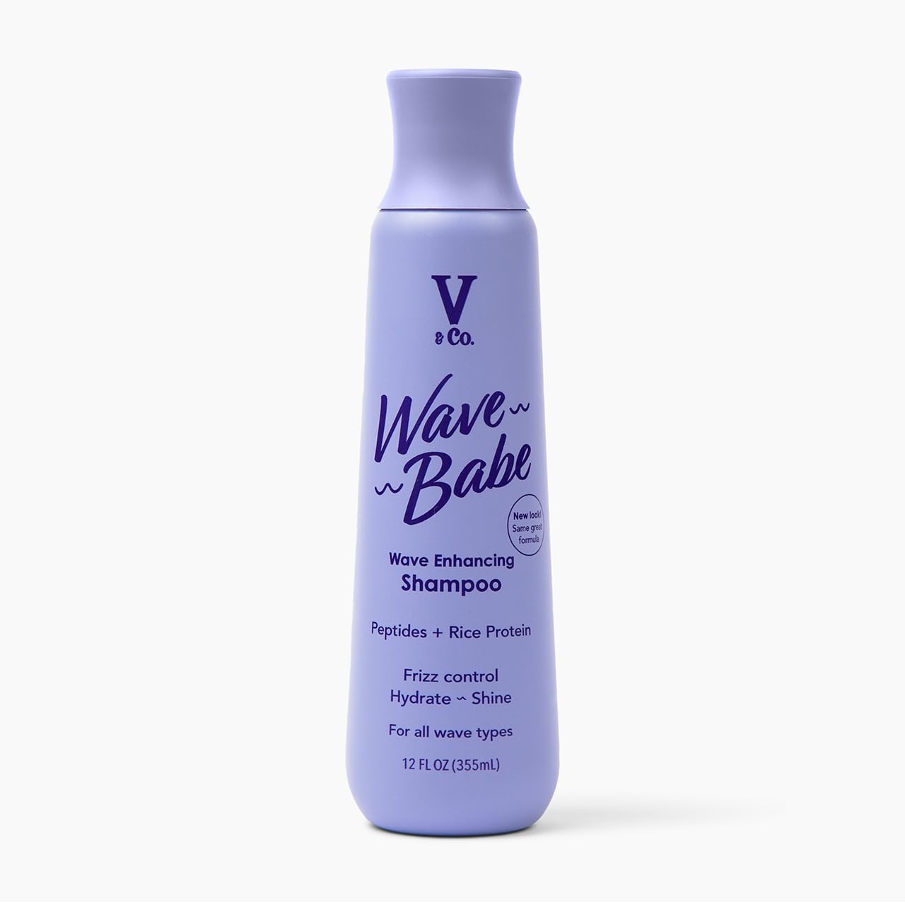 V&CO front bottle showing Wave Babe packaging and key benefits