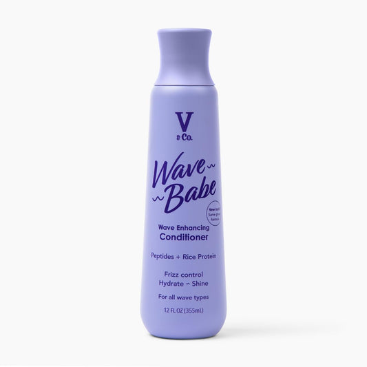 V&Co front bottle view showing product and wave-defining benefit