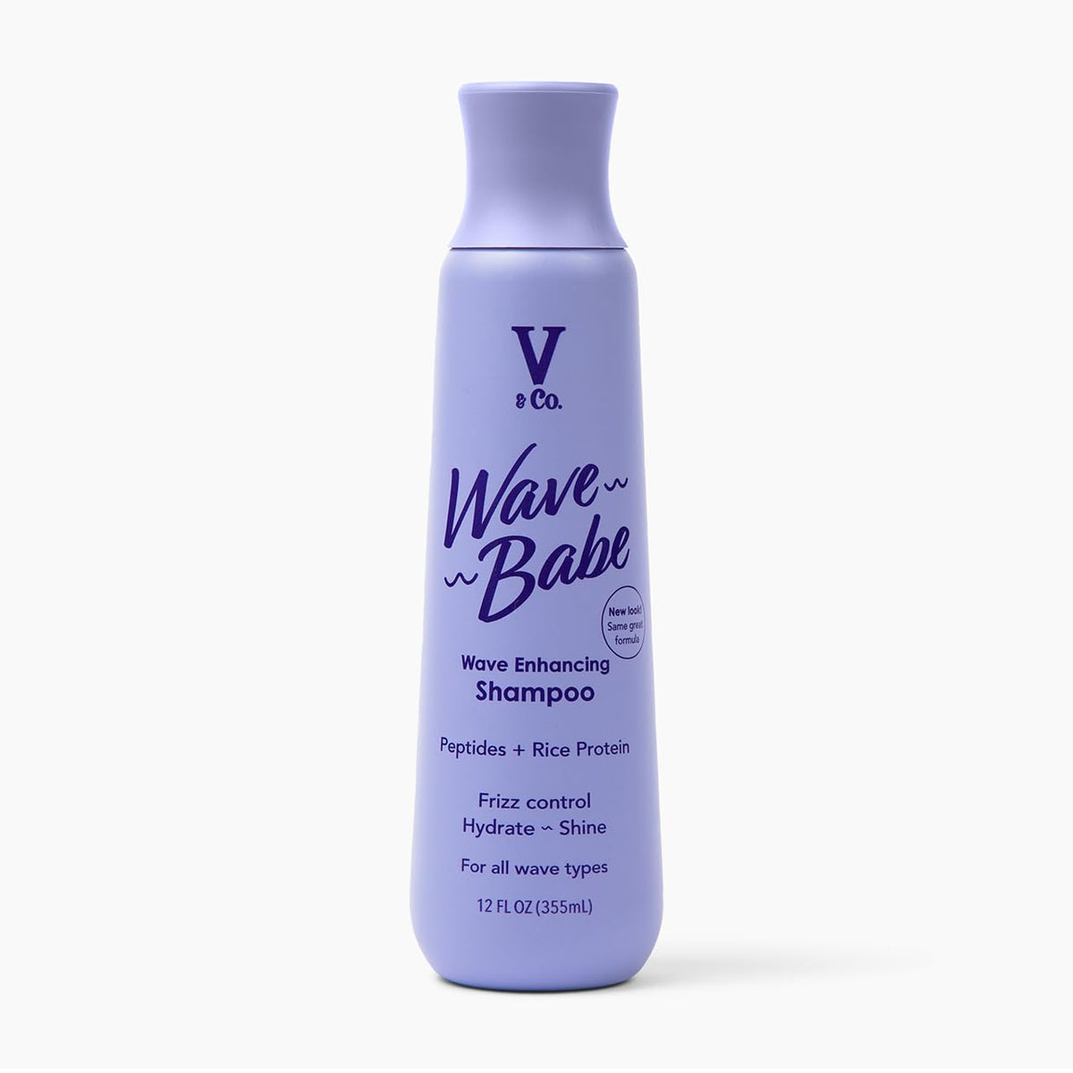 V&CO front bottle showing Wave Babe packaging and key benefits