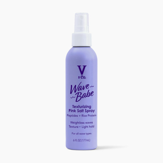 V&Co bottle front packaging showing Wave Babe branding and size benefit