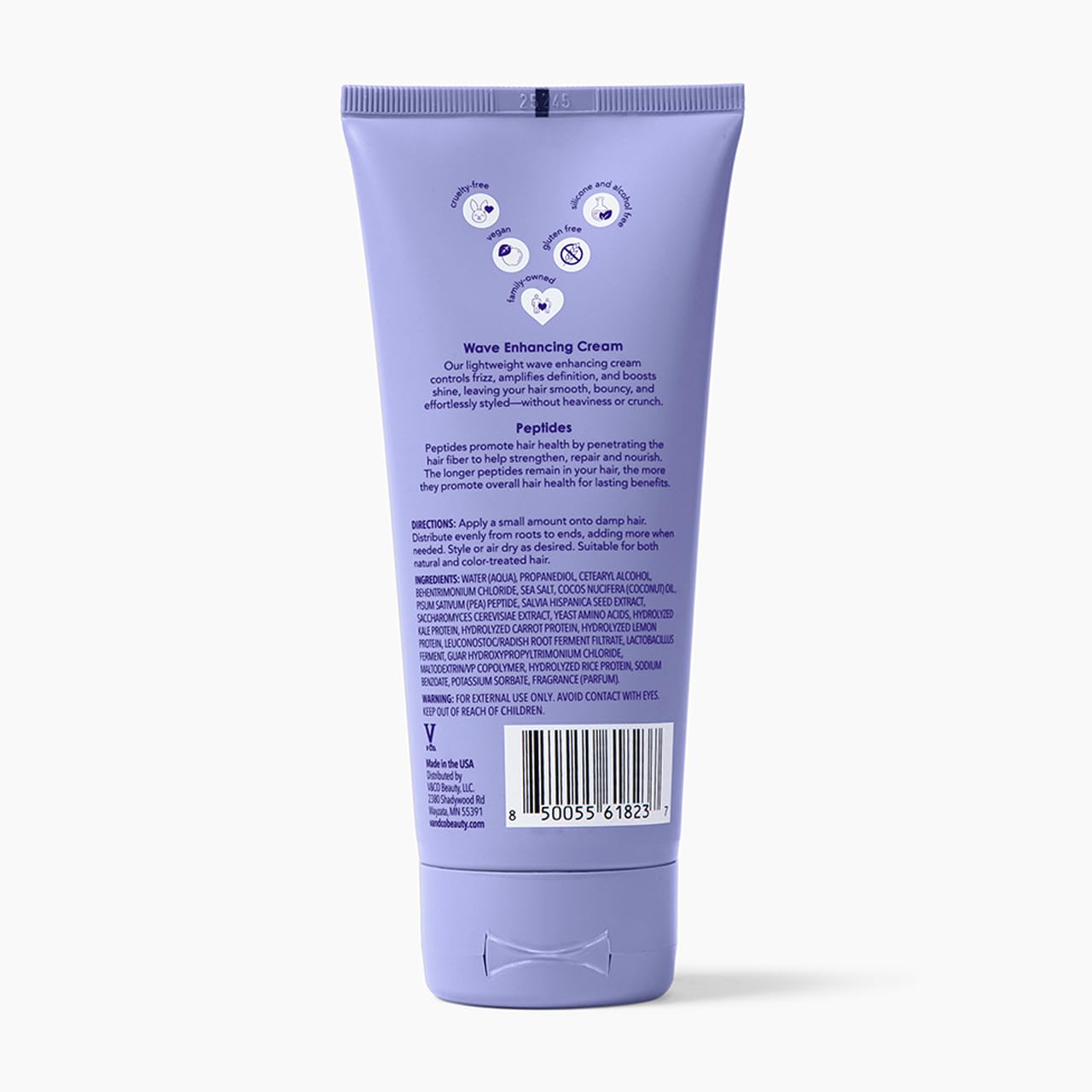 V&CO jar on a beach setting illustrating natural, beachy wave results