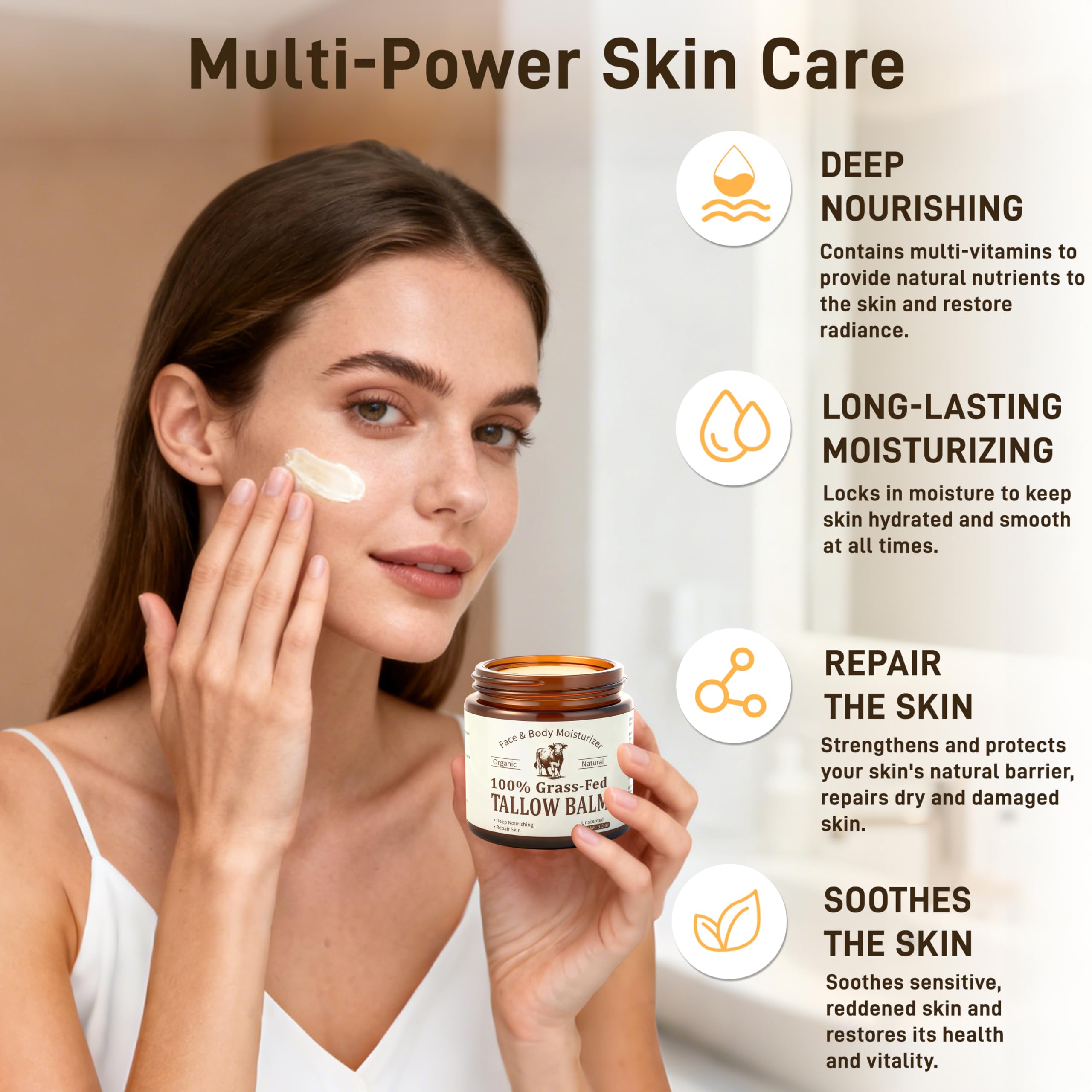 Hand applying Veakoo balm to skin demonstrating immediate hydration
