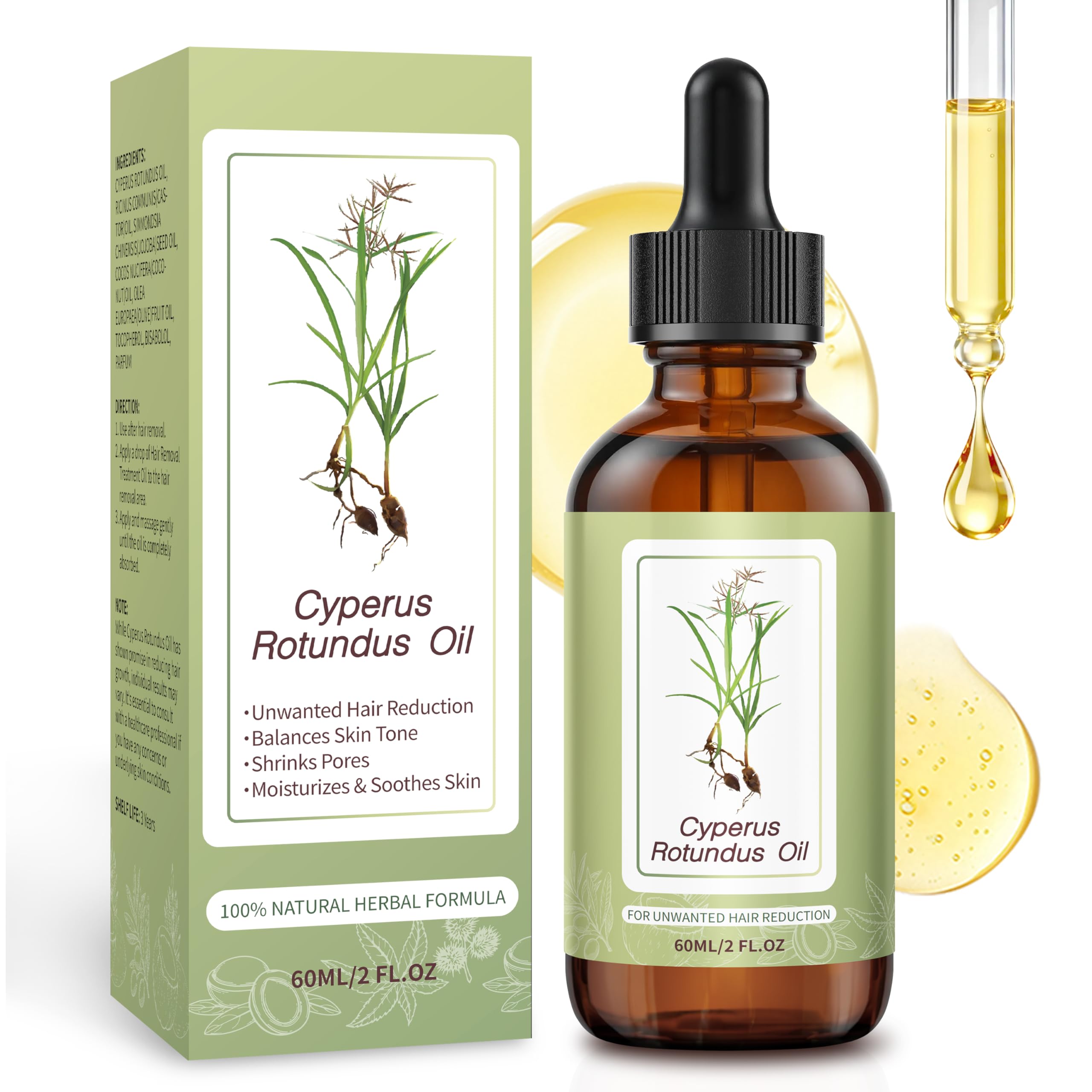 Veakoo front label on 2 oz bottle showing product and benefits