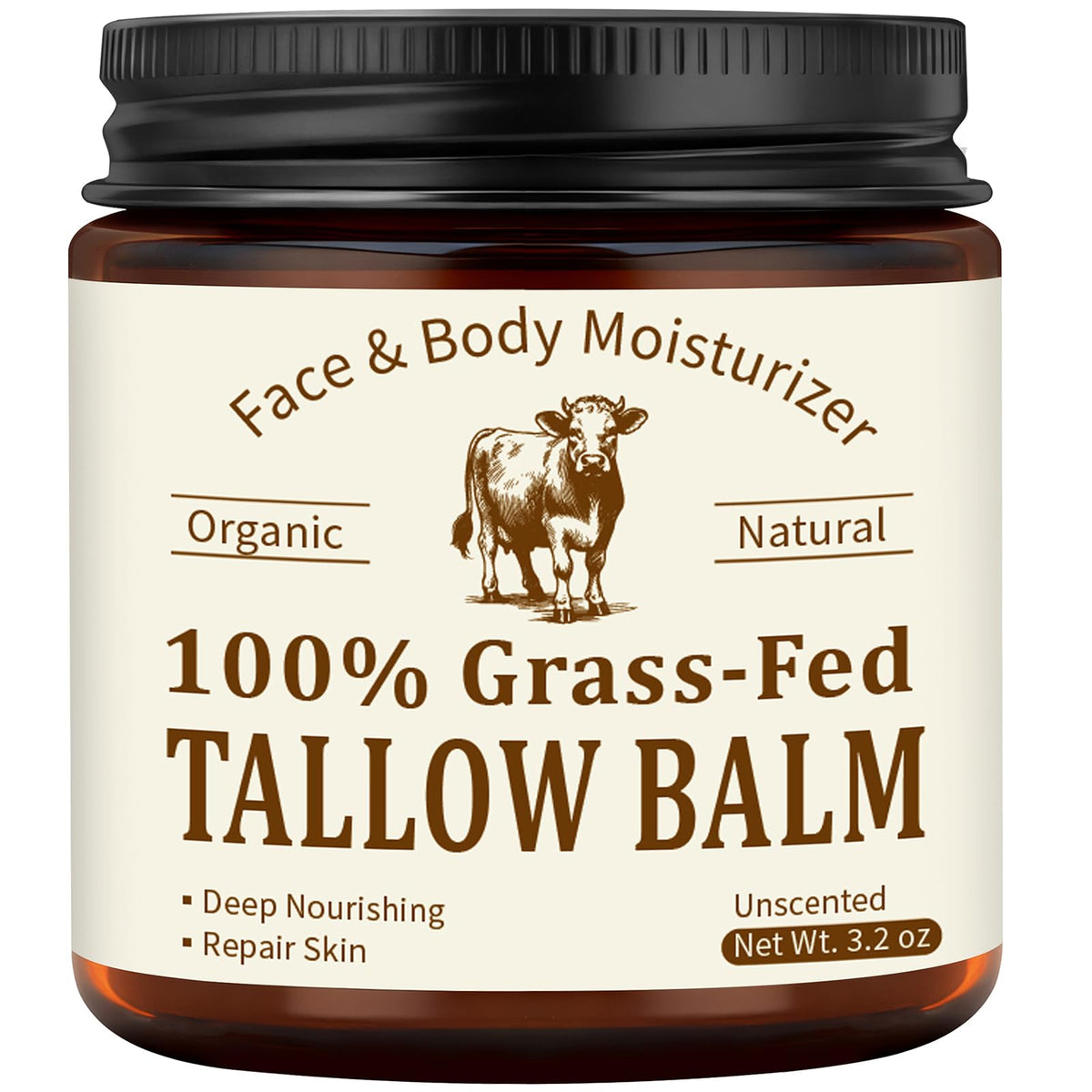 Veakoo jar front label showing product name and unscented benefit