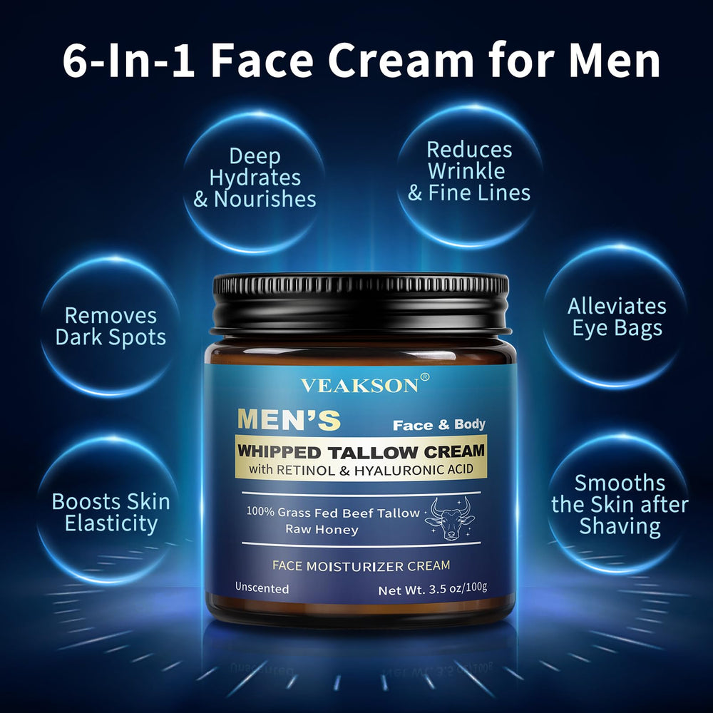 veakson whipped tallow texture close-up showing lightweight absorption