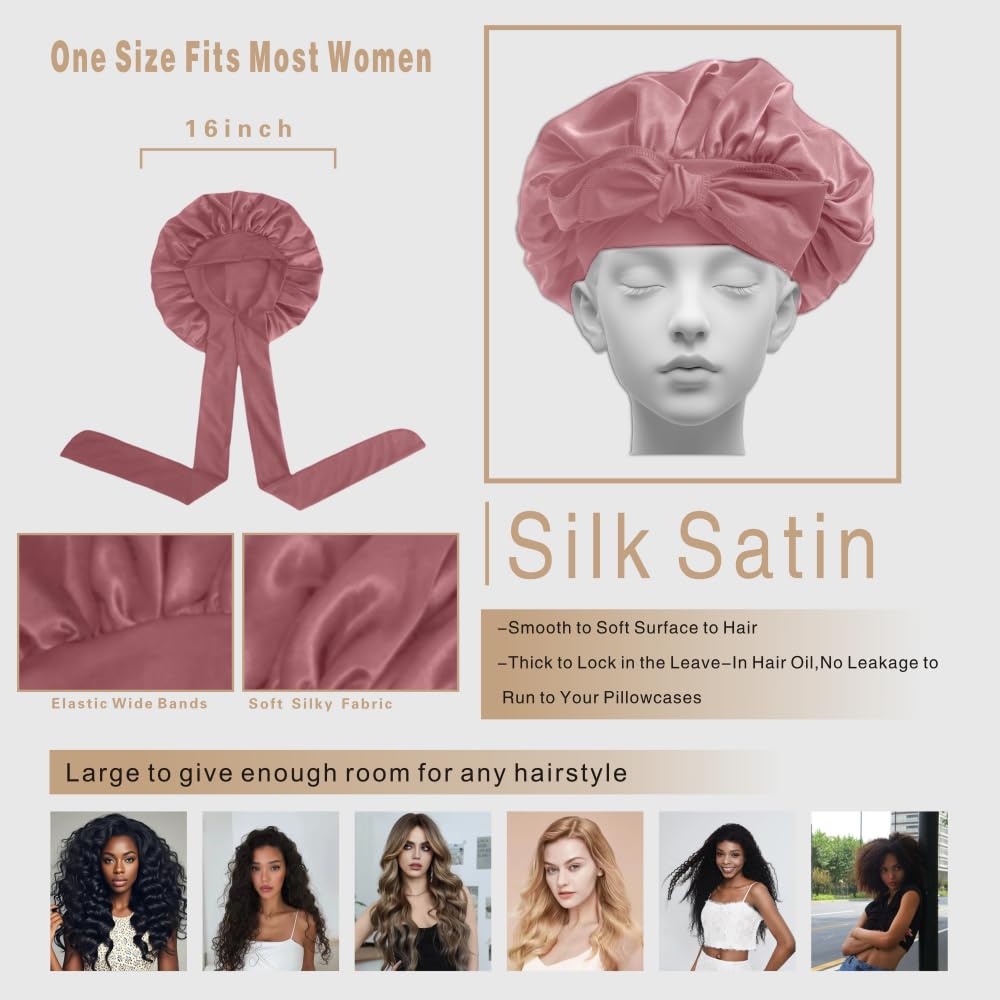VECIIR bonnet in bathroom during skincare keeping hair clean