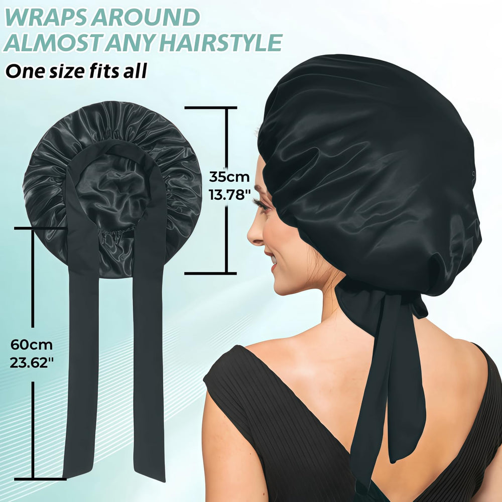 VECIIR bonnet size scale next to hand illustrating generous 13.12-inch diameter