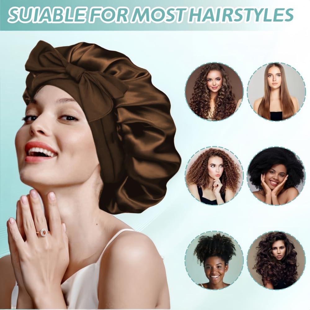 VECIIR bonnet containing braids to protect styles and minimize frizz