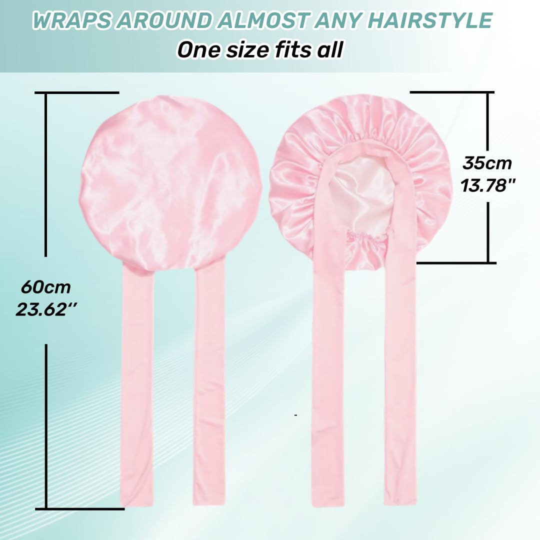 VECIIR bonnet next to hand showing size and coverage benefit