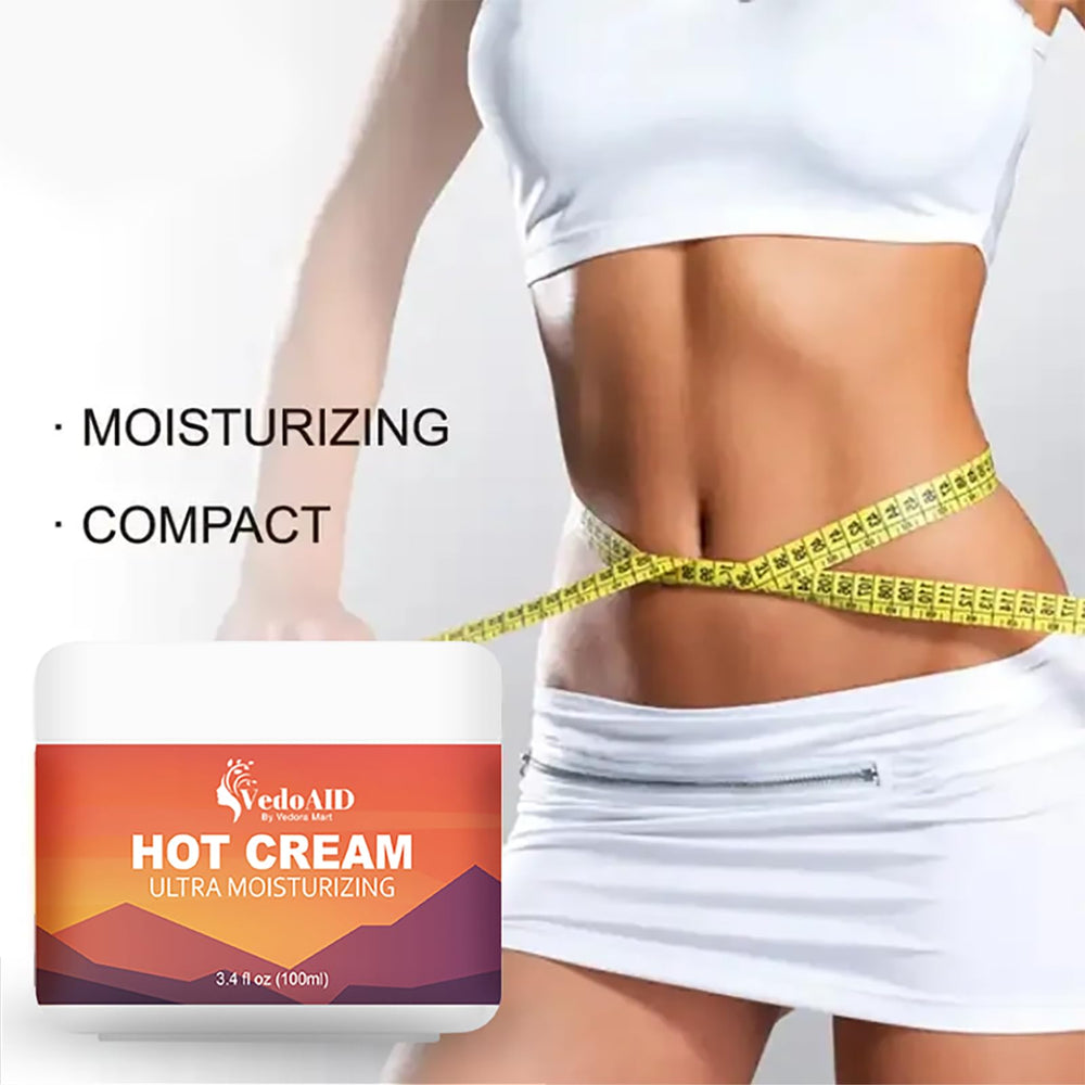 VedoAID applied to stomach demonstrating warming effect and targeted use