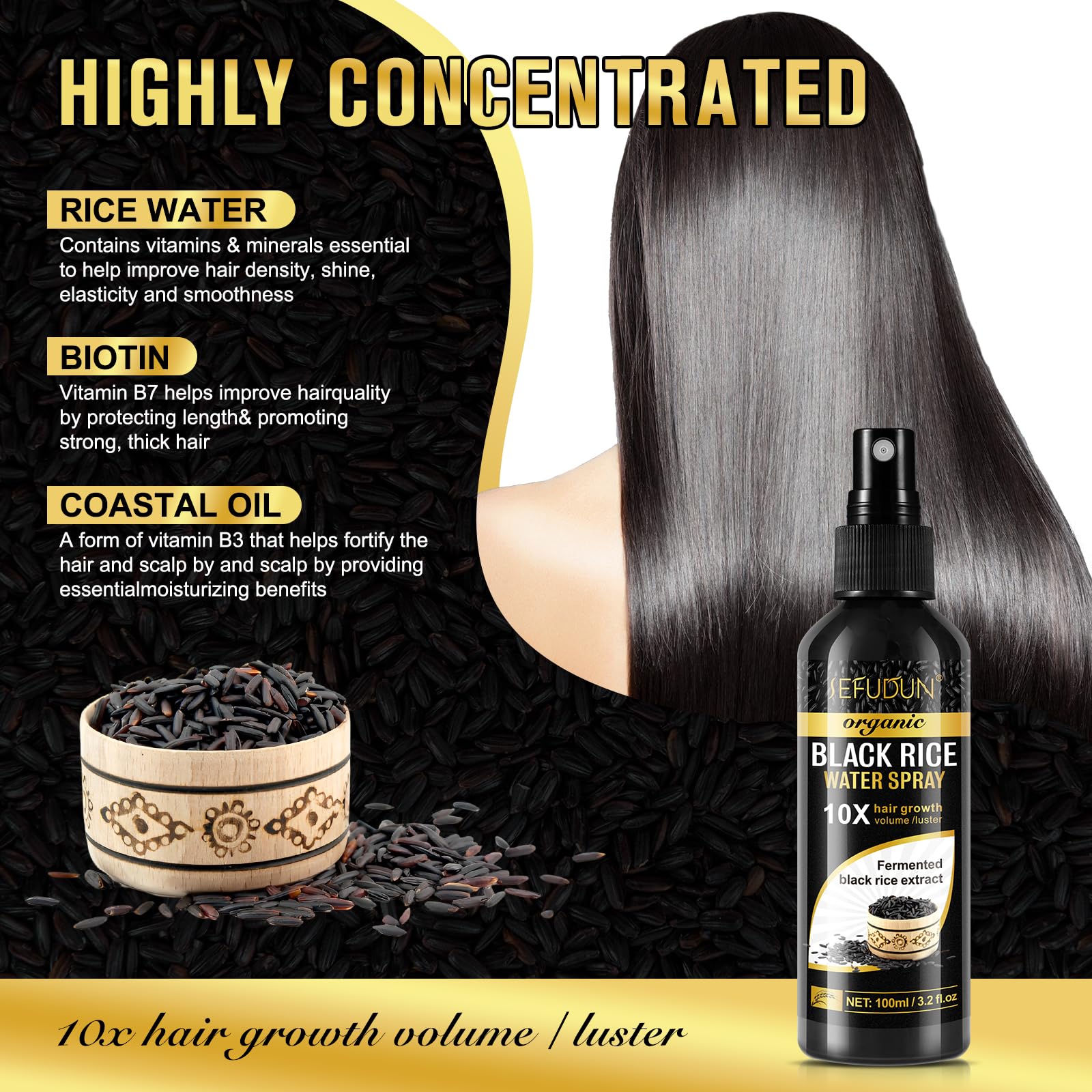 Vedora spray nozzle closeup demonstrating fine mist for easy scalp targeting