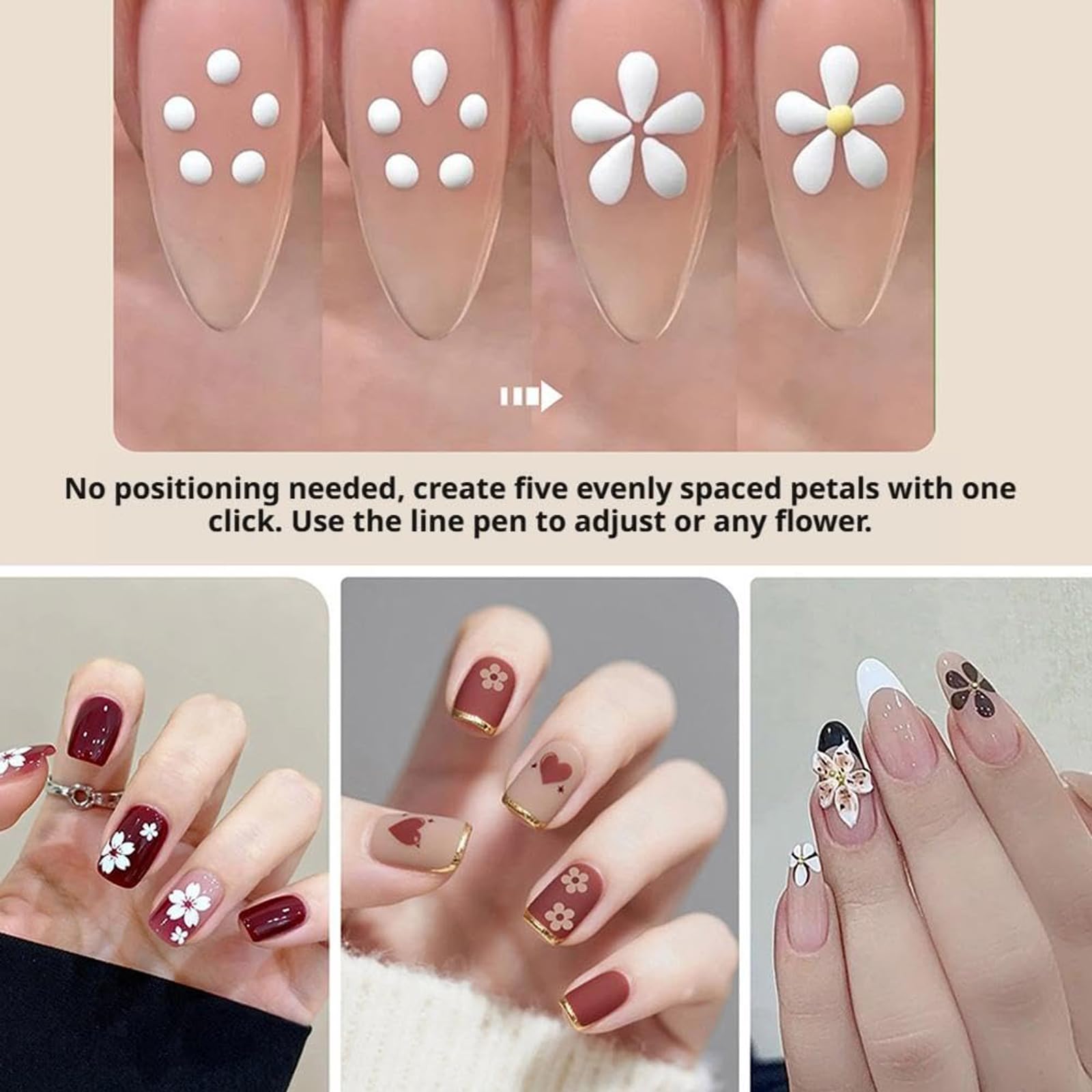 VEEBASY tools in use by nail artist for controlled delicate designs