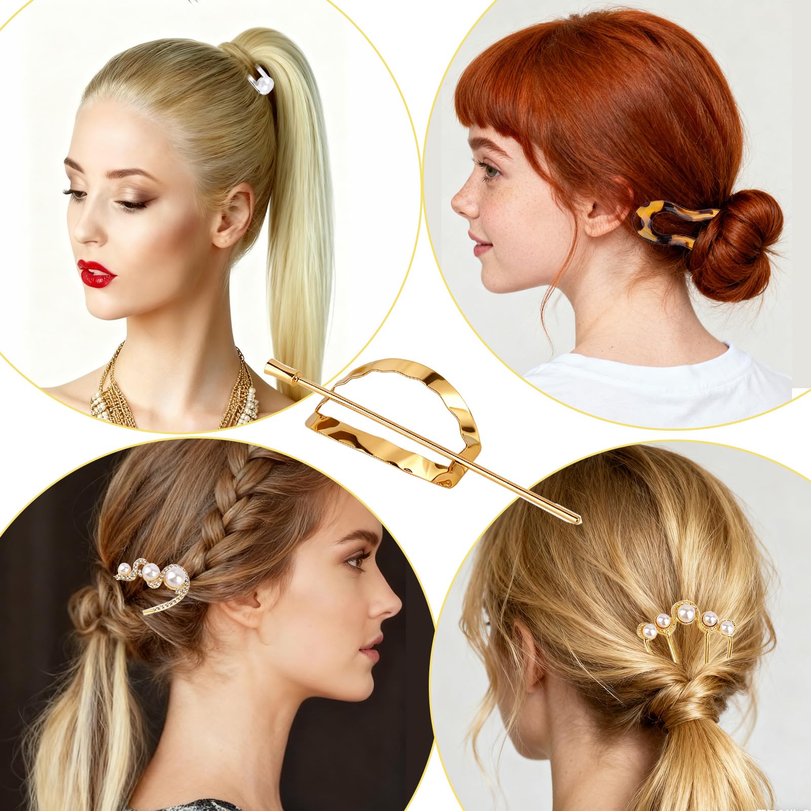 VEEVIIY U-pin securing a bun for strong, discreet hold