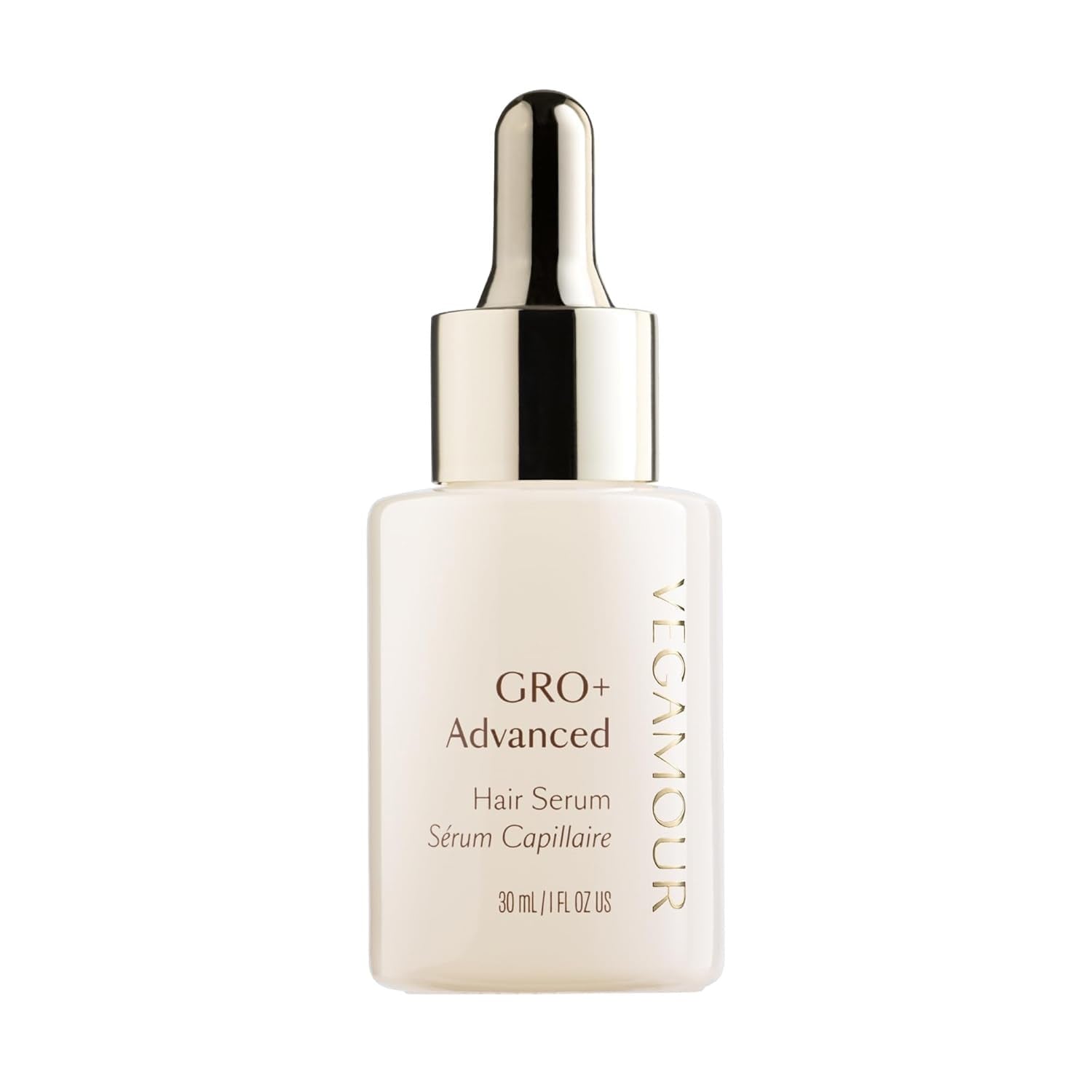 VEGAMOUR GRO+ front packaging showing kit for less shedding and fuller-looking hair