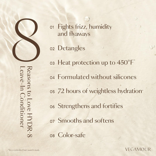 VEGAMOUR spray nozzle dispensing mist for even lightweight coverage