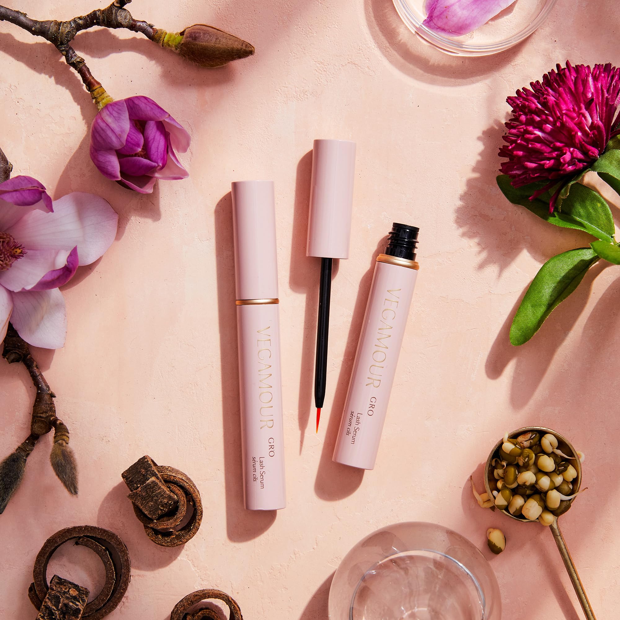 VEGAMOUR in-use applying serum to lash line for fuller-look benefit