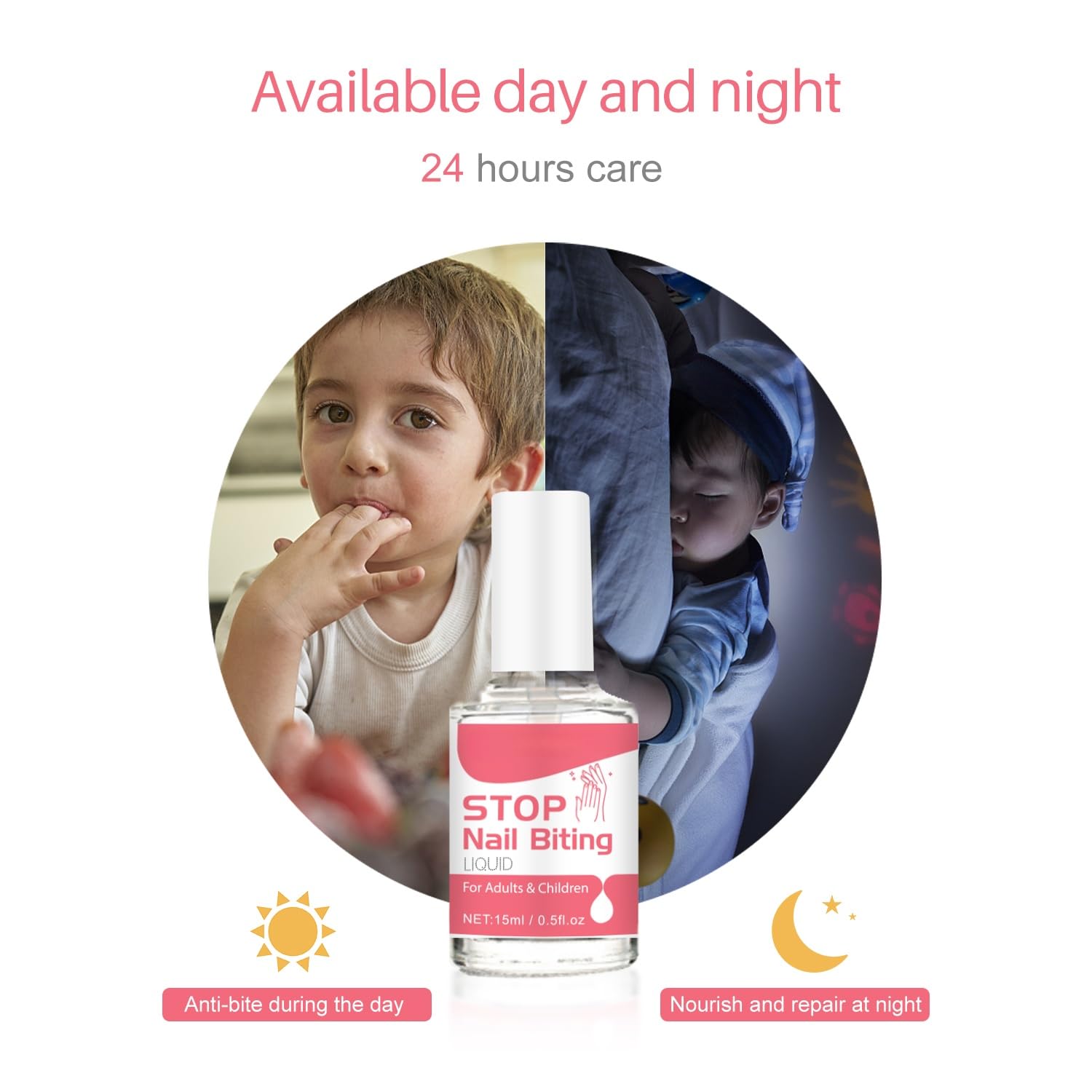 Vellozara application on child fingernails demonstrating safe parental use