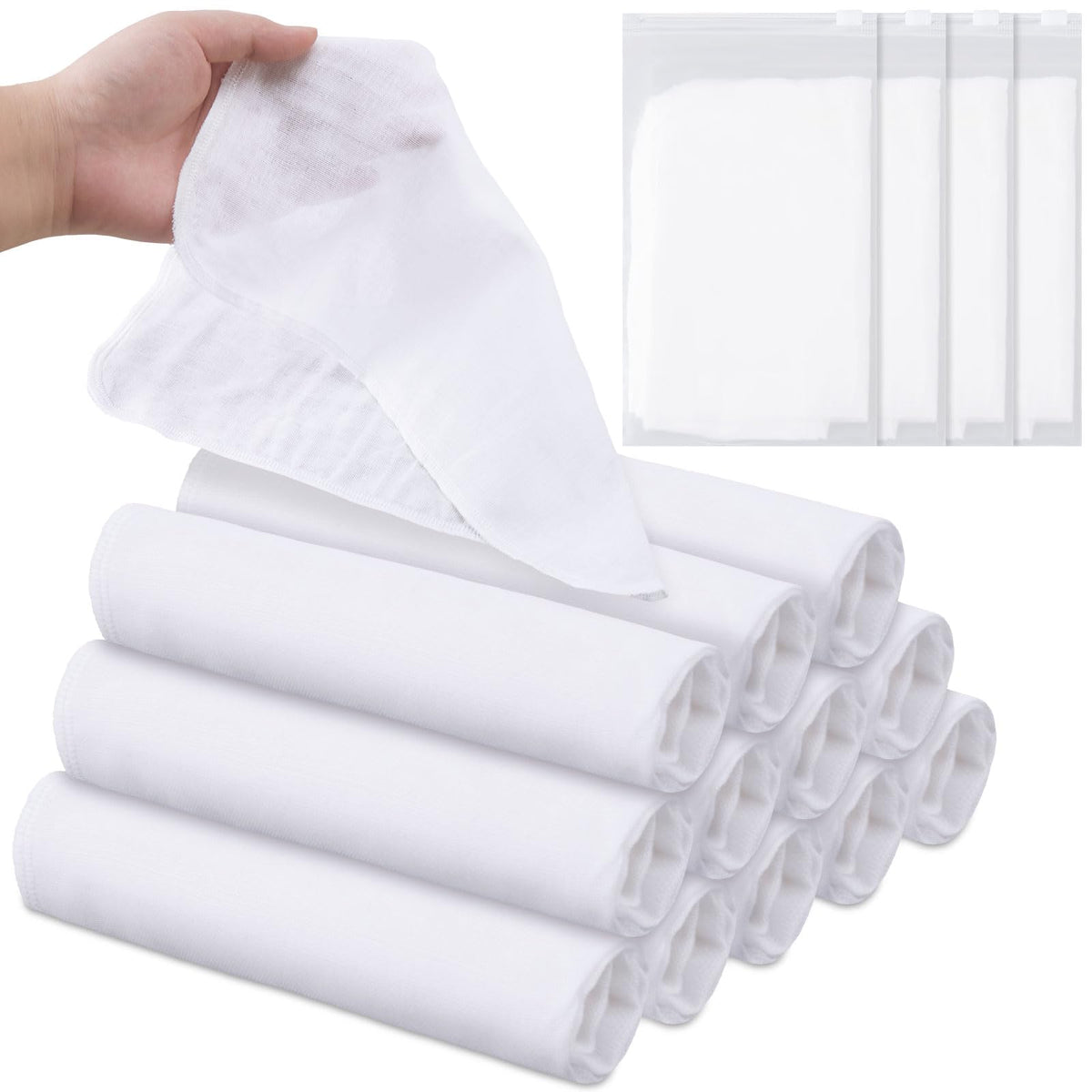Velmitten front packaging showing 12 cloths and four cases, convenient storage benefit.