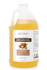 velona argan oil front bottle showing label and large 64 fl oz benefit