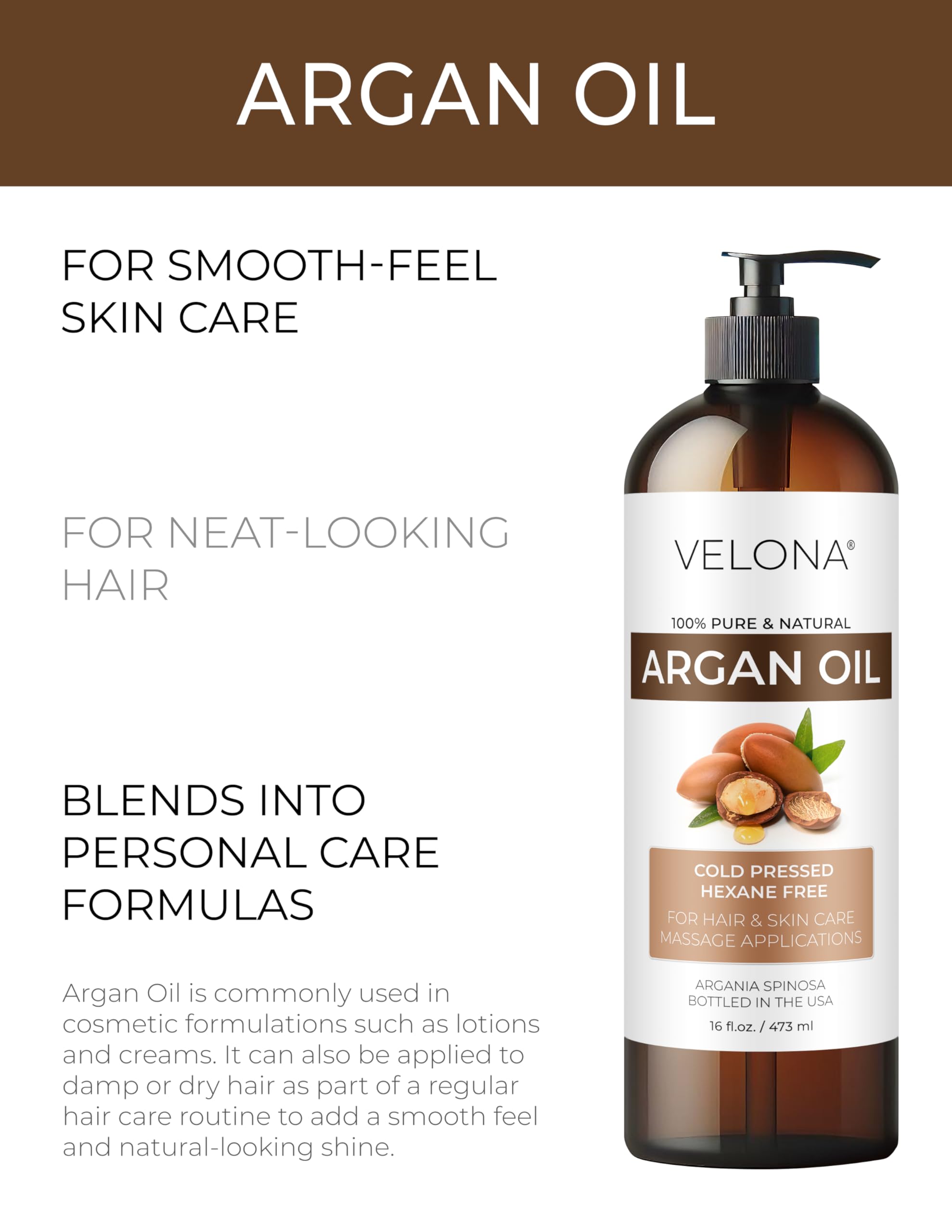velona argan oil pouring droplets highlighting easy dispensing