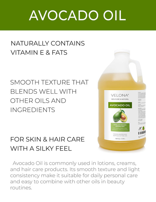 velona avocado oil pouring from bottle highlighting smooth pour and easy blending
