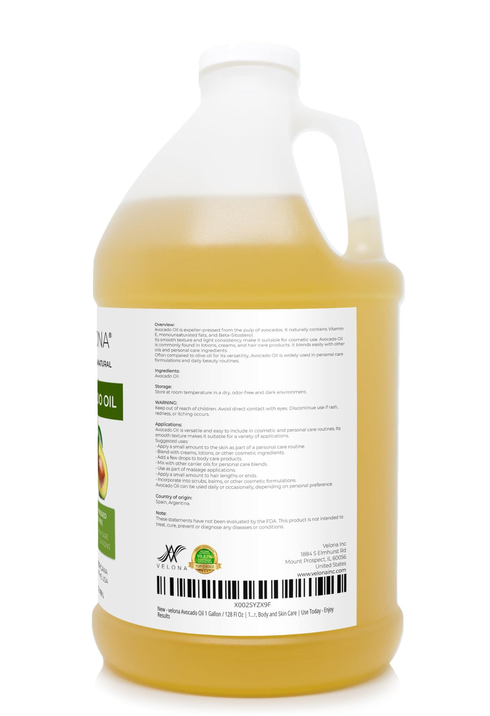 velona avocado oil close-up texture showing lightweight, non-greasy finish benefit