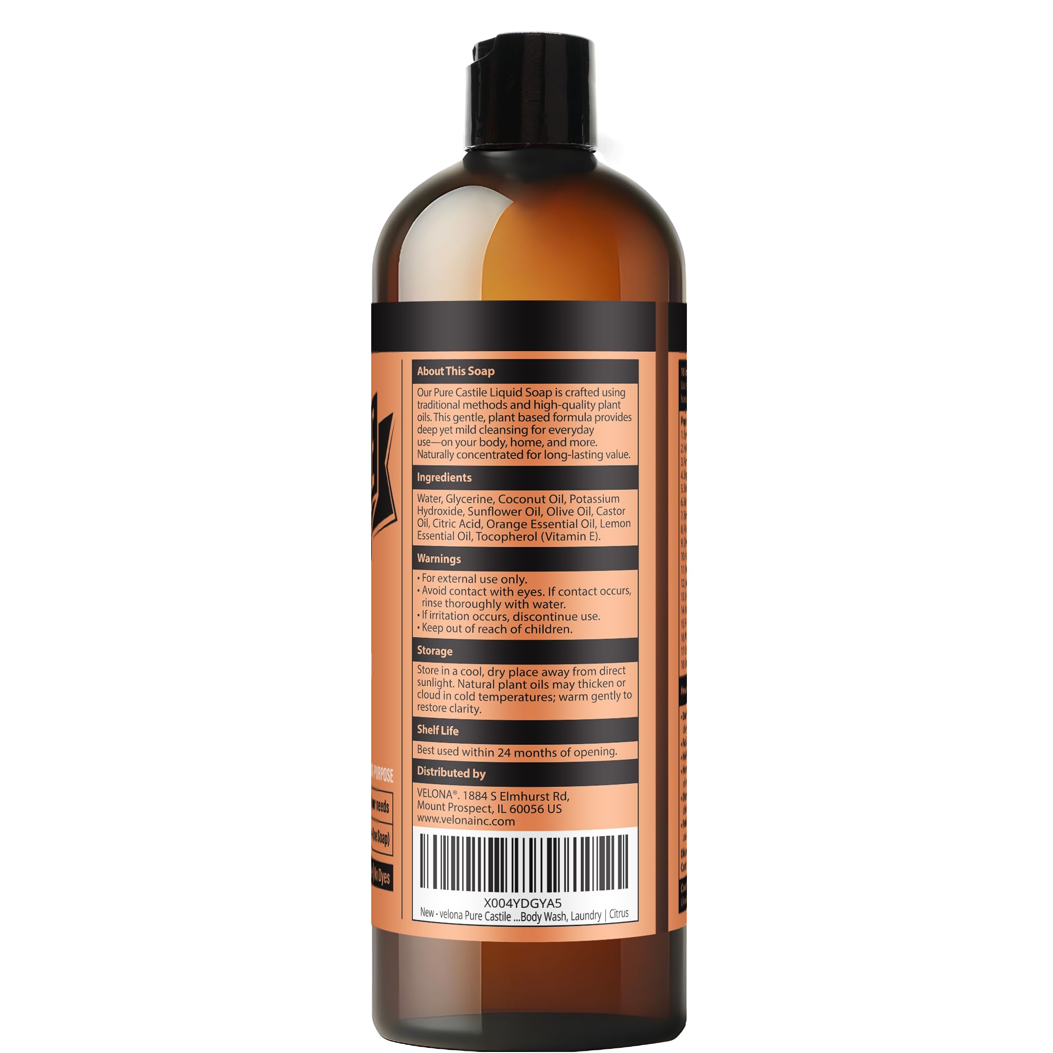 velona bottle next to common items showing 16 fl oz size benefit