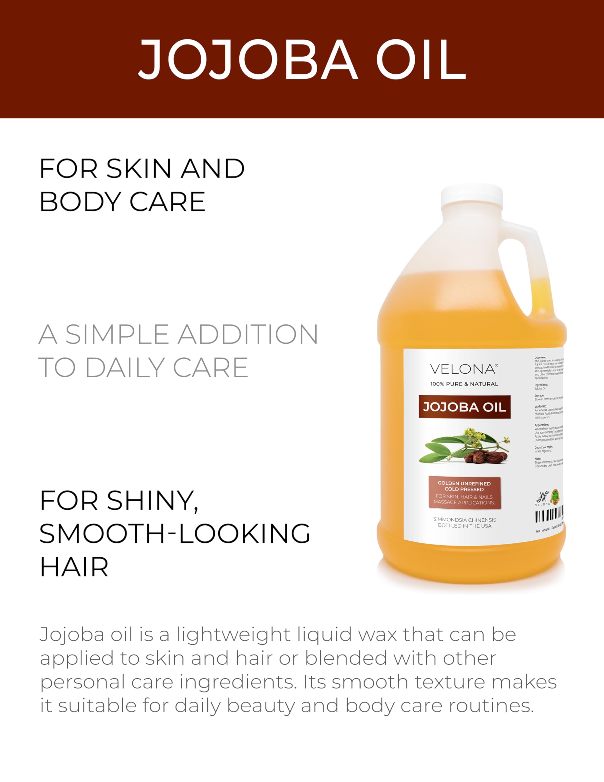 velona jojoba oil pouring close-up showing smooth golden texture for fast absorption