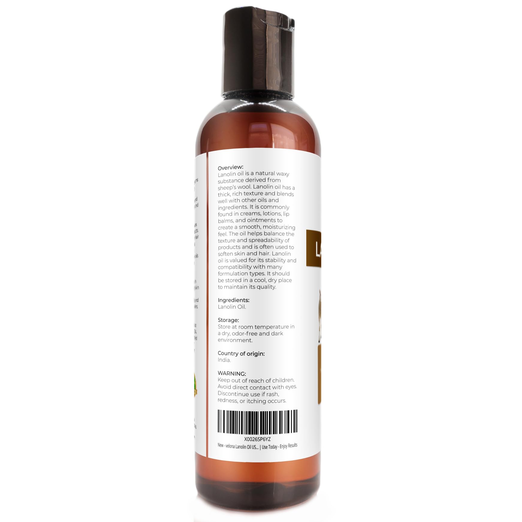 velona lanolin oil applied on hand demonstrating immediate moisturization benefit