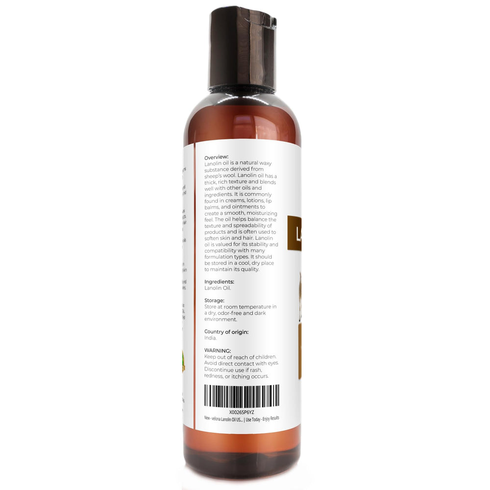 velona lanolin oil applied on hand demonstrating immediate moisturization benefit
