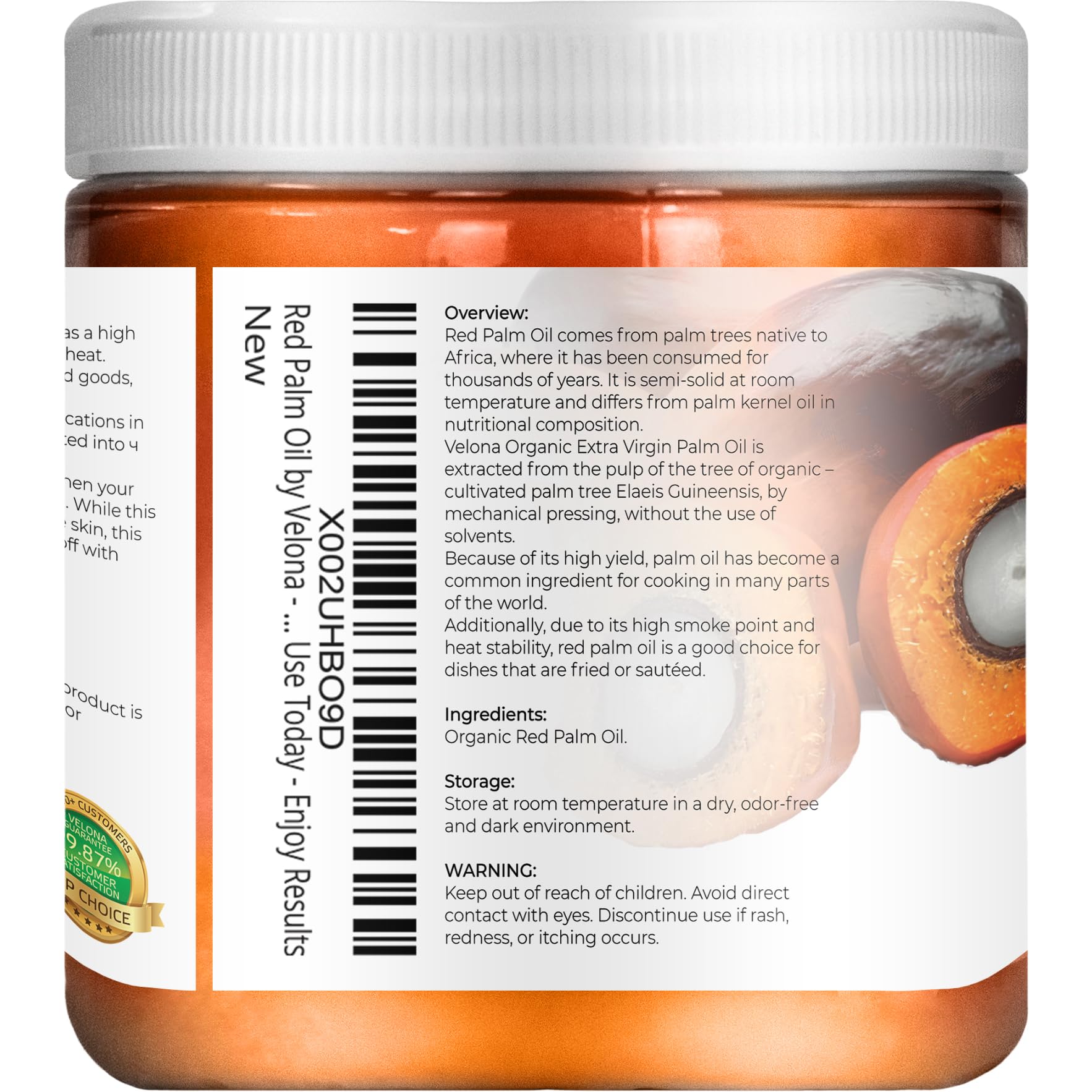 velona close-up of oil texture highlighting rich carotenoid color and thickness