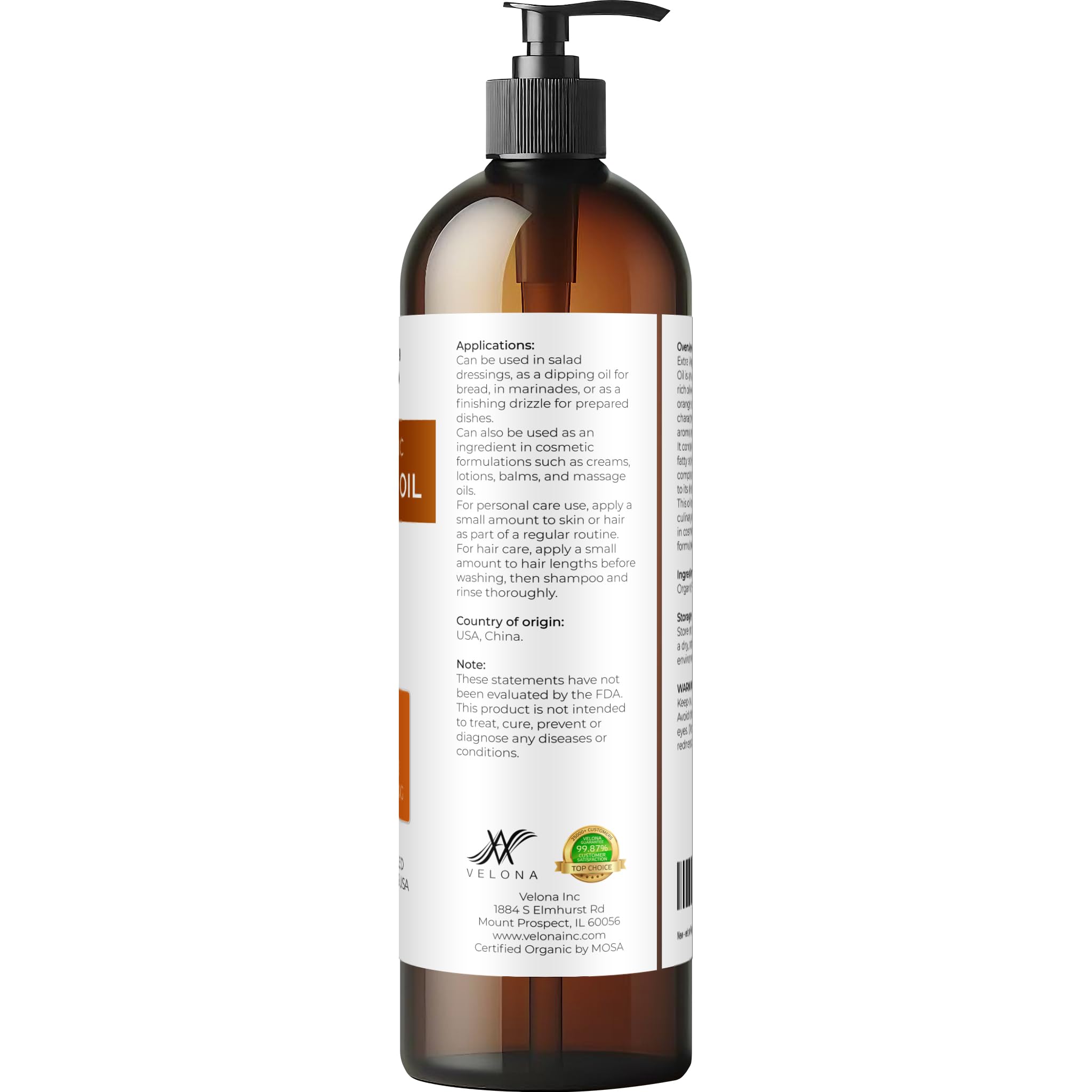 velona oil drizzled over salad adding flavor and gourmet finish