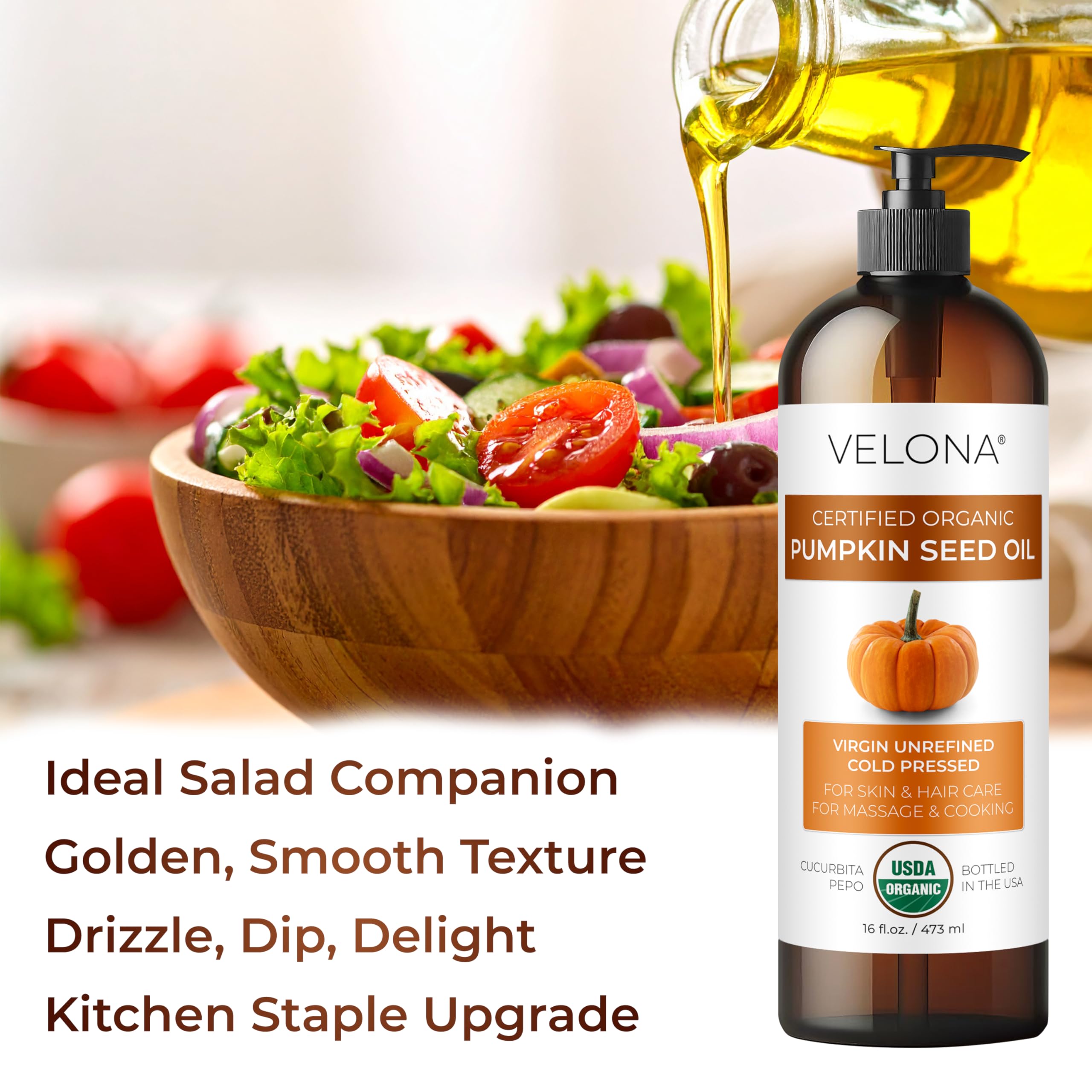 velona label detail showing USDA Organic certification and purity