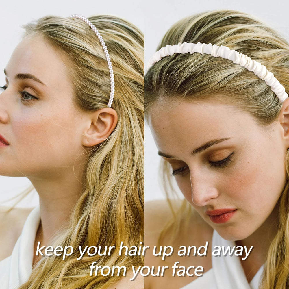 VELSCRUN flat lay of seven headbands showing style variety