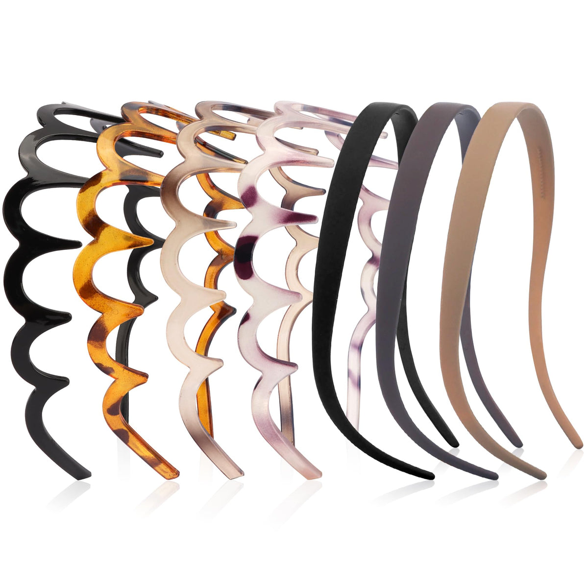 VELSCRUN front view of headbands showing sleek matte finish and pack benefit