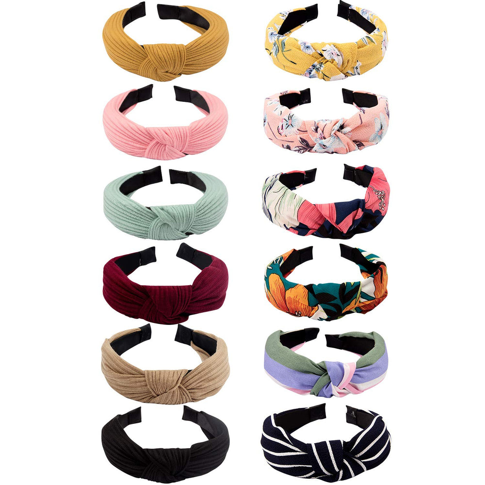 VELSCRUN front view of twelve headbands showing variety and immediate styling options