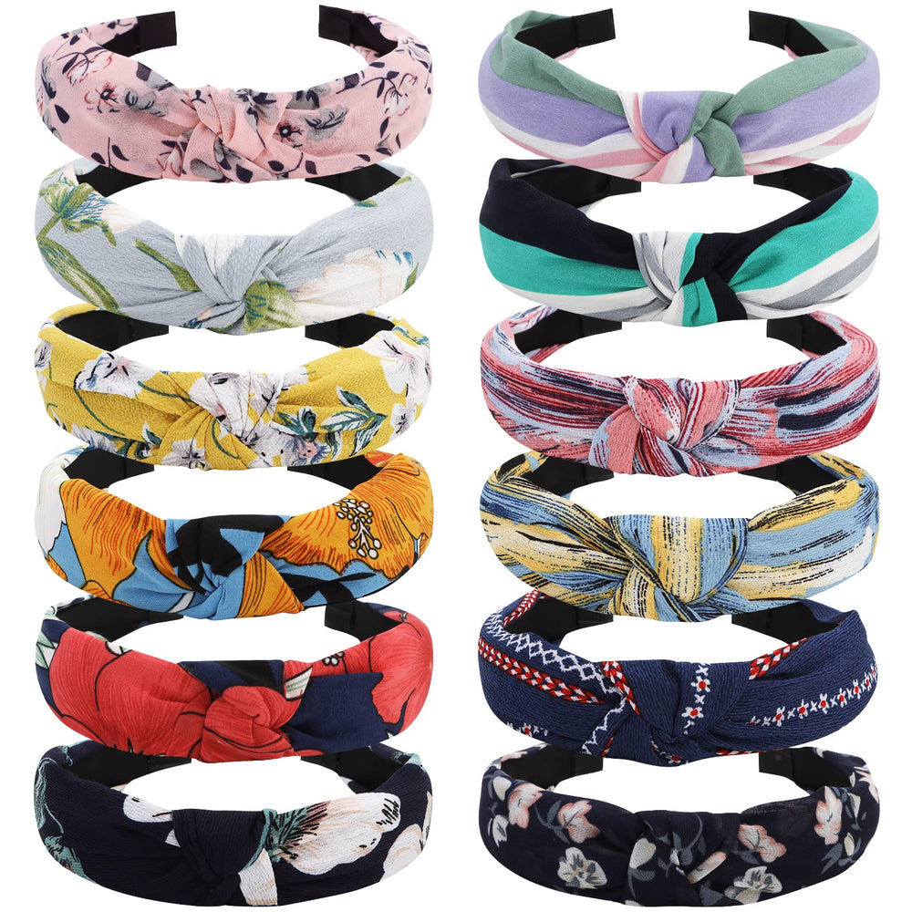 VELSCRUN front display of 12 headbands showing variety and easy gifting