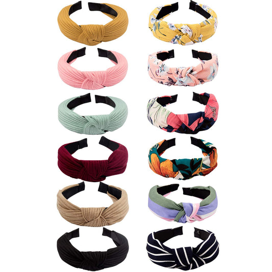 VELSCRUN front view of twelve headbands showing variety and immediate styling options