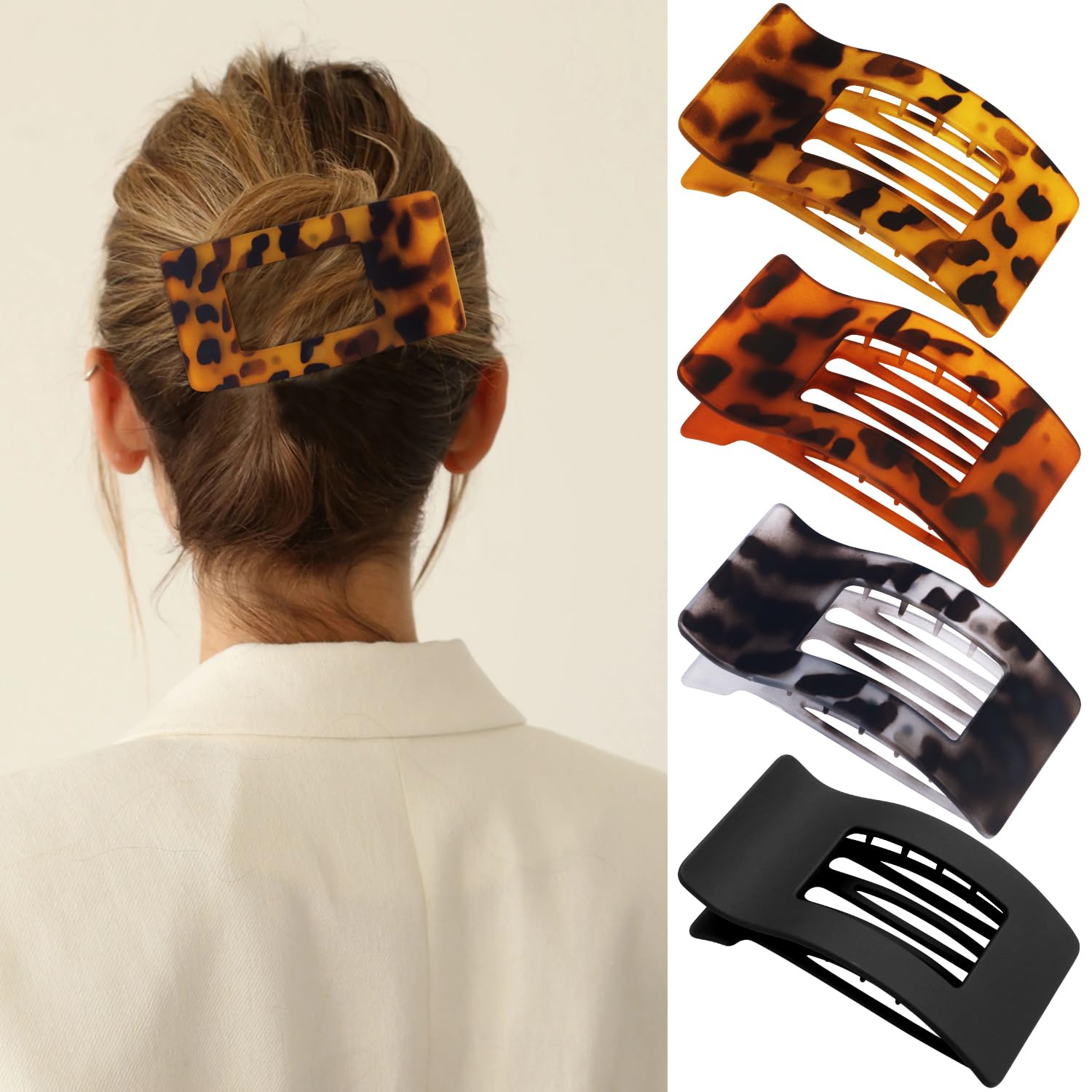 VELSCRUN front packaging with matte leopard clip, clear styling benefit